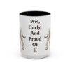 15oz Funny Barbet Mug, Black, front view
