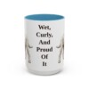15oz Funny Barbet Mug, Light Blue, front view