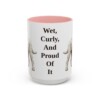 15oz Funny Barbet Mug, Pink, front view