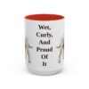 15oz Funny Barbet Mug, Red, front view