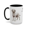 15oz Barbet Latin Mug, Black, left side view