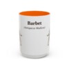 15oz Barbet Latin Mug, Orange, front view