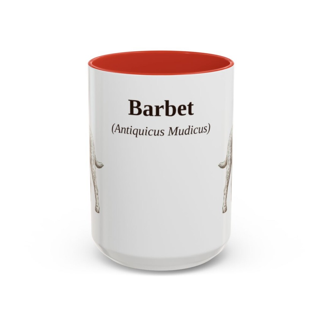 15oz Barbet Latin Mug, Red, front view