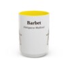 15oz Barbet Latin Mug, Yellow, front view