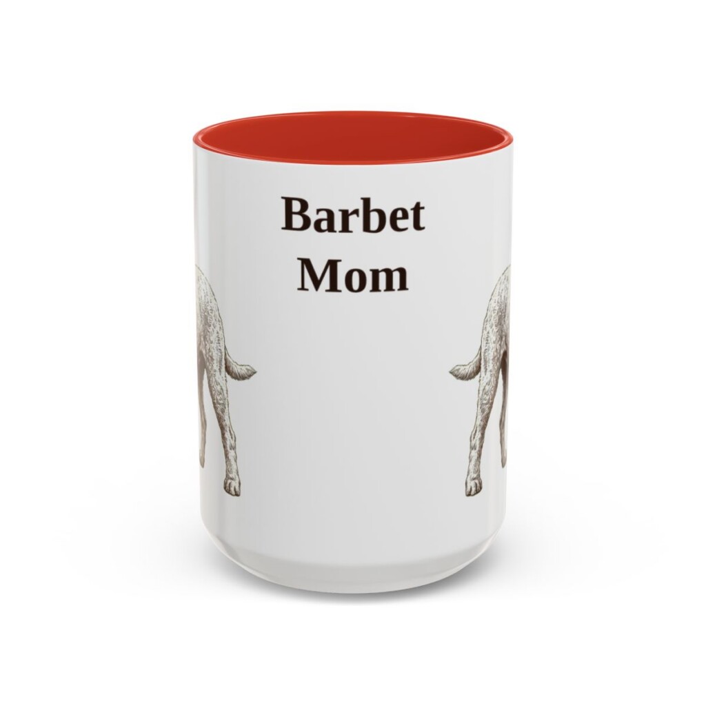 15oz-barbet-mug-mom-red 15oz Barbet Dog Mom Mug, Red, front view