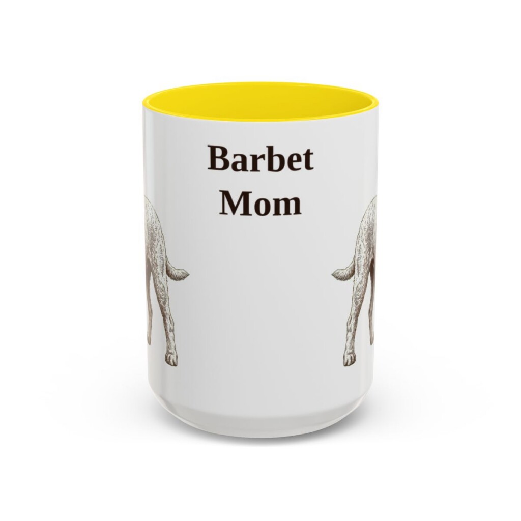 15oz-barbet-mug-mom-yellow 15oz Barbet Dog Mom Mug, Yellow, front view