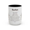15oz Barbet Mug, Black, front view