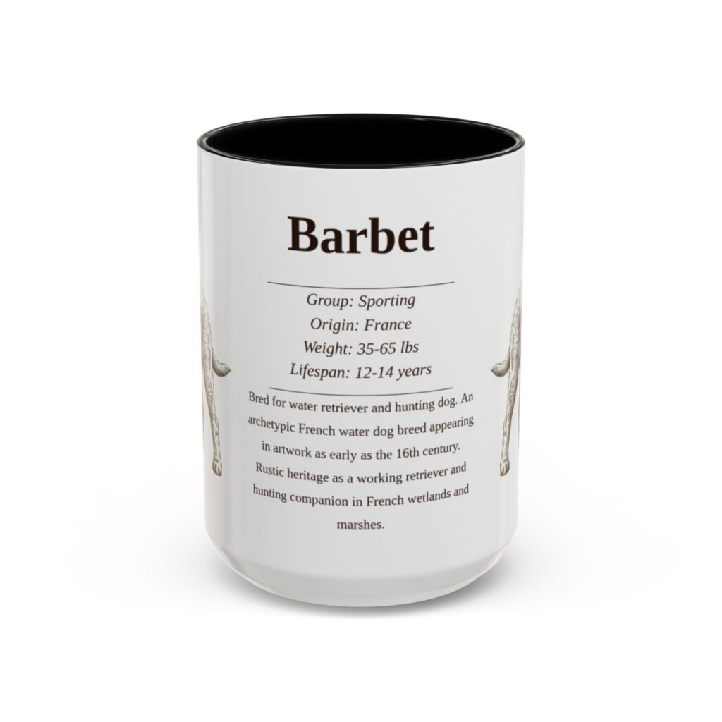 15oz Barbet Mug, Black, front view