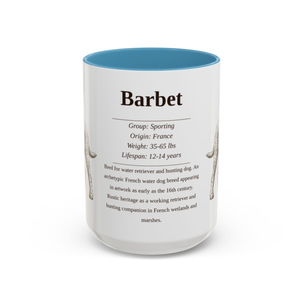 15oz Barbet Mug, Light Blue, front view