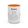 15oz Barbet Mug, Orange, front view