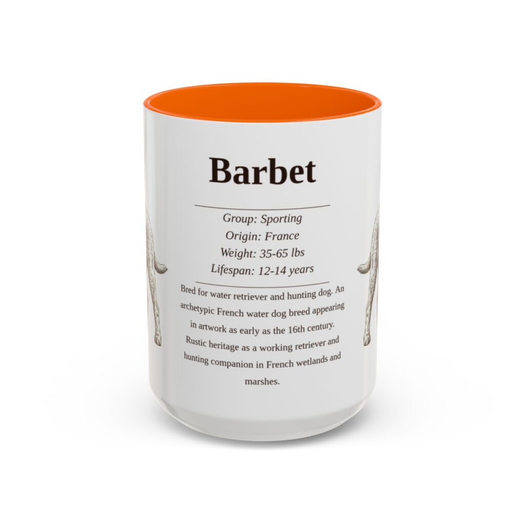 15oz Barbet Mug, Orange, front view