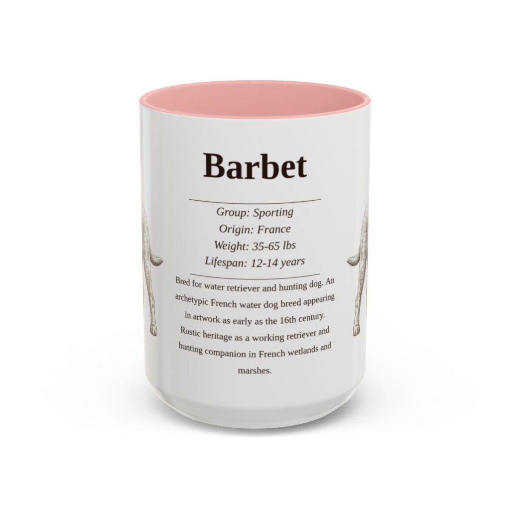 15oz Barbet Mug, Pink, front view
