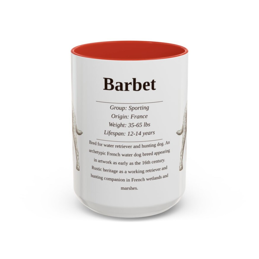 15oz Barbet Mug, Red, front view