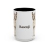 15oz Basenji Mug, Black, front view