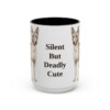 15oz Funny Basenji Mug, Black, front view