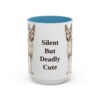 15oz Funny Basenji Mug, Light Blue, front view