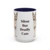 15oz Funny Basenji Mug, Navy, front view