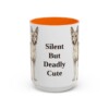 15oz Funny Basenji Mug, Orange, front view