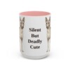 15oz Funny Basenji Mug, Pink, front view