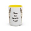 15oz Funny Basenji Mug, Yellow, front view