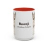 15oz Basenji Latin Mug, Red, front view