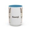 15oz Basenji Mug, Light Blue, front view