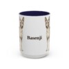 15oz Basenji Mug, Navy, front view