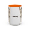 15oz Basenji Mug, Orange, front view