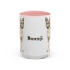 15oz Basenji Mug, Pink, front view