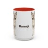 15oz Basenji Mug, Red, front view