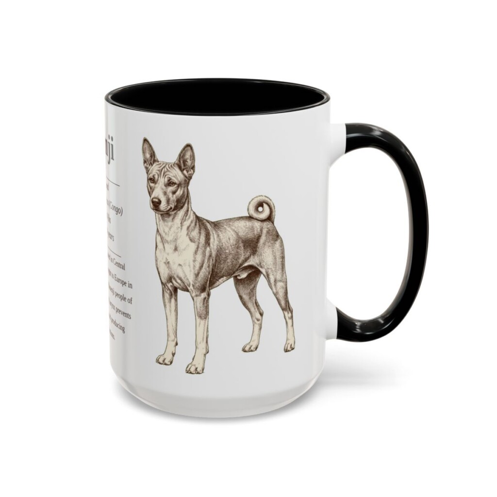 15oz basenji mug, Black