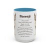 15oz basenji mug, Light Blue