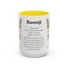 15oz basenji mug, Yellow