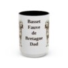 15oz-basset-fauve-de-bretagne-mug-dad-black-front 15oz Basset Fauve de Bretagne Dog Dad Mug, Black, front view