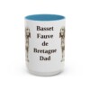 15oz-basset-fauve-de-bretagne-mug-dad-light-blue 15oz Basset Fauve de Bretagne Dog Dad Mug, Light Blue, front view