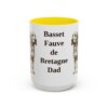 15oz-basset-fauve-de-bretagne-mug-dad-yellow 15oz Basset Fauve de Bretagne Dog Dad Mug, Yellow, front view