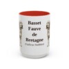 15oz Basset Fauve de Bretagne Latin Mug, Red, front view