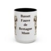15oz Basset Fauve de Bretagne Dog Mom Mug, Black, front view