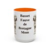 15oz Basset Fauve de Bretagne Dog Mom Mug, Orange, front view