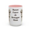 15oz Basset Fauve de Bretagne Dog Mom Mug, Pink, front view
