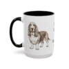 15oz-basset-hound-mug-humor-black-left 15oz Funny Basset Hound Mug, Black, left side view