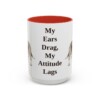 15oz-basset-hound-mug-humor-red 15oz Funny Basset Hound Mug, Red, front view