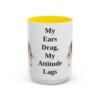 15oz-basset-hound-mug-humor-yellow 15oz Funny Basset Hound Mug, Yellow, front view