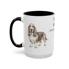 15oz Basset Hound Latin Mug, Black, left side view