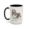 15oz Basset Hound Dog Mom Mug, Black, left side view