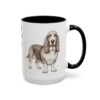 15oz Basset Hound Dog Mom Mug, Black, right side view