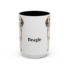 15oz Beagle Mug, Black, front view