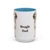 15oz Beagle Dog Dad Mug, Light Blue, front view