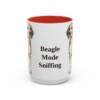 15oz Funny Beagle Mug, Red, front view
