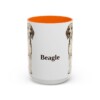 15oz Beagle Mug, Orange, front view